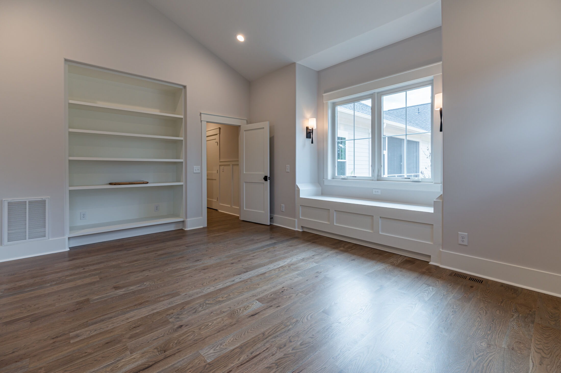 Bedroom in a Southern Pines equestrian custom home