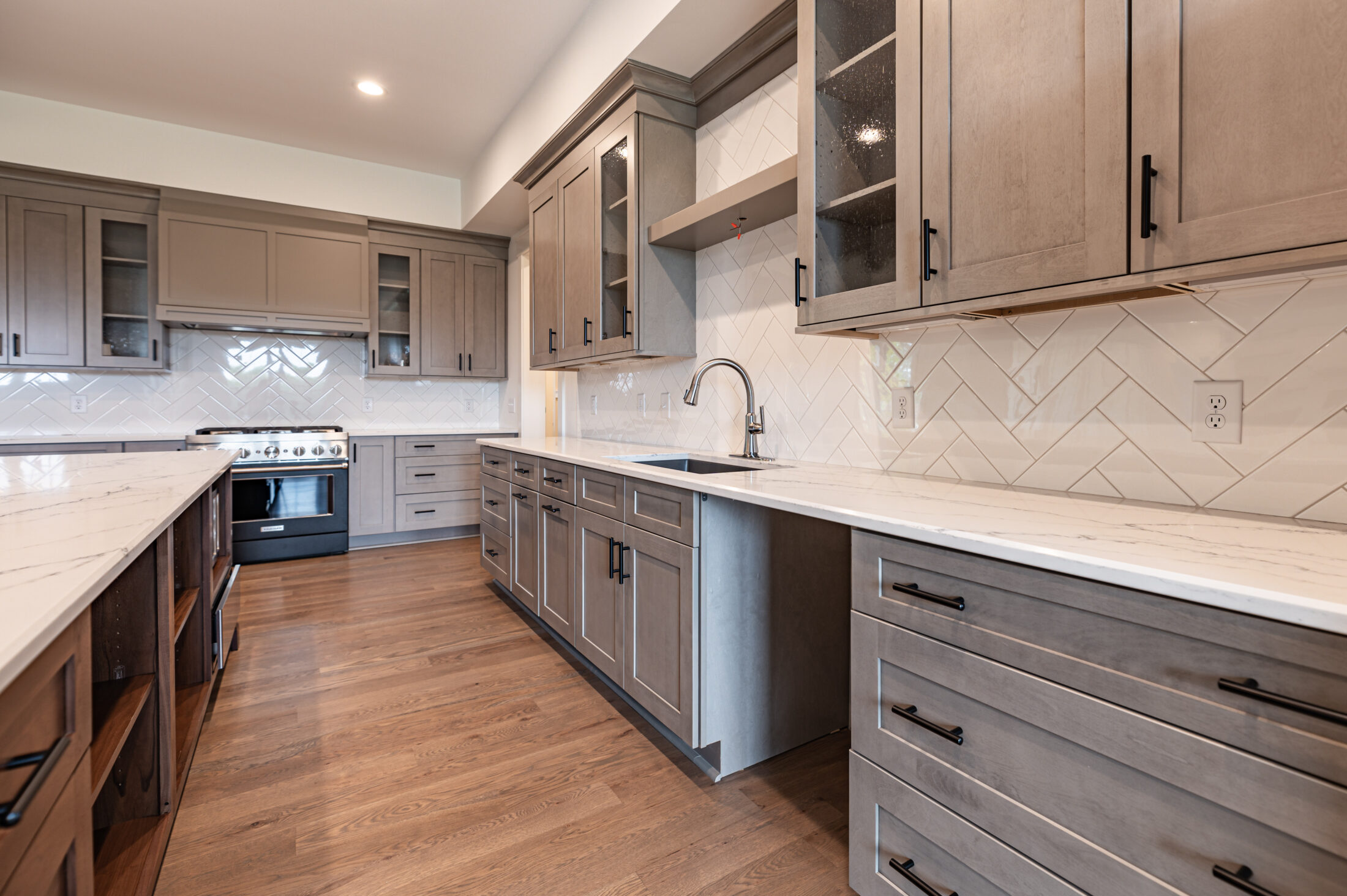Kitchen detail in a Southern Pines equestrian custom home