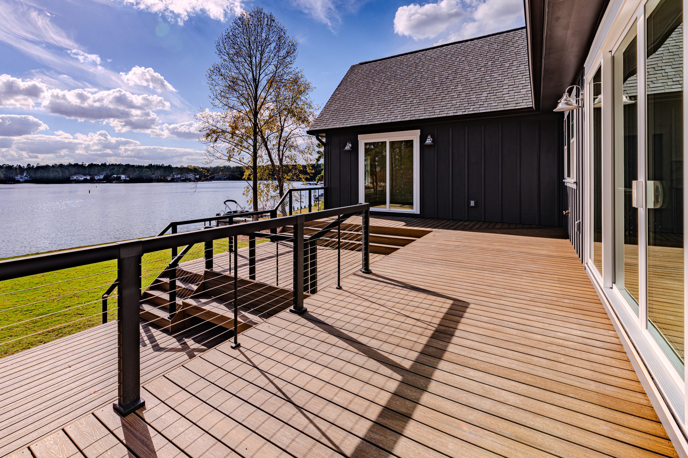 Lakefront deck overlooking Lake Auman