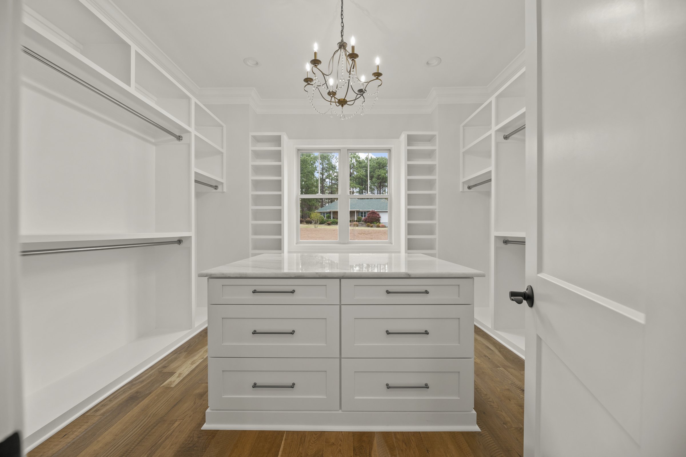 Lakeside custom home on Lake Auman in Seven Lakes NC — custom closet